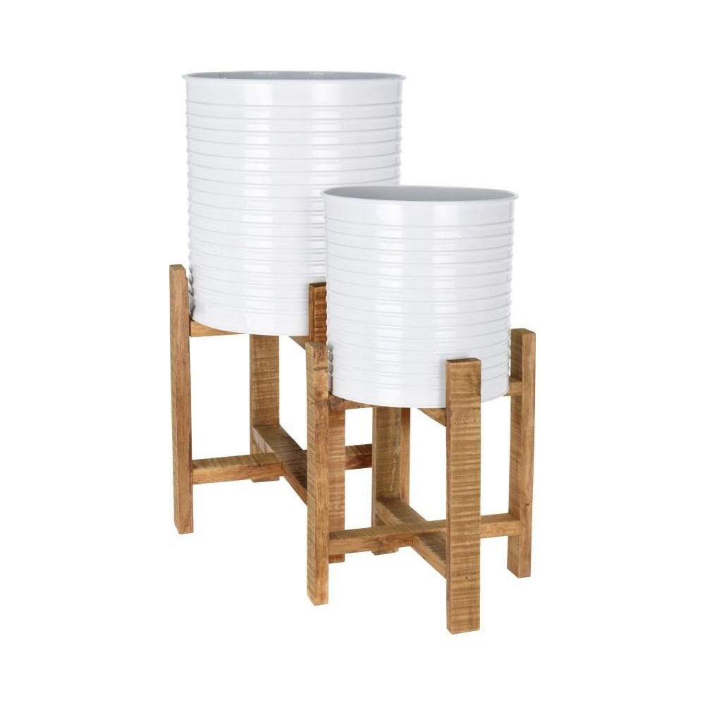 2 VASI ACCIAIO BIANCO CSUPPOR